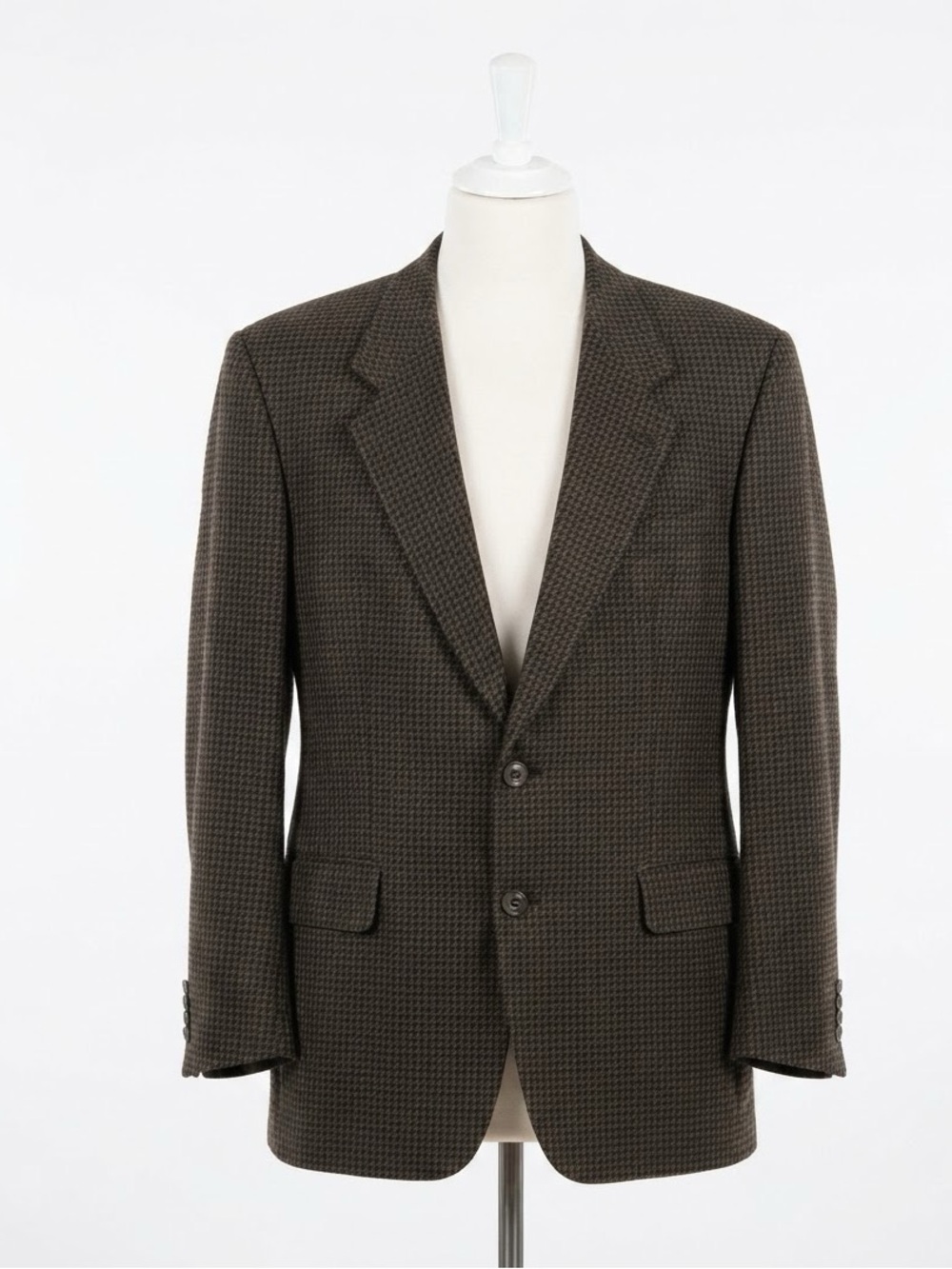 Vintage Burberrys’ for Saks Fifth Avenue Wool Houndstooth Blazer 44R